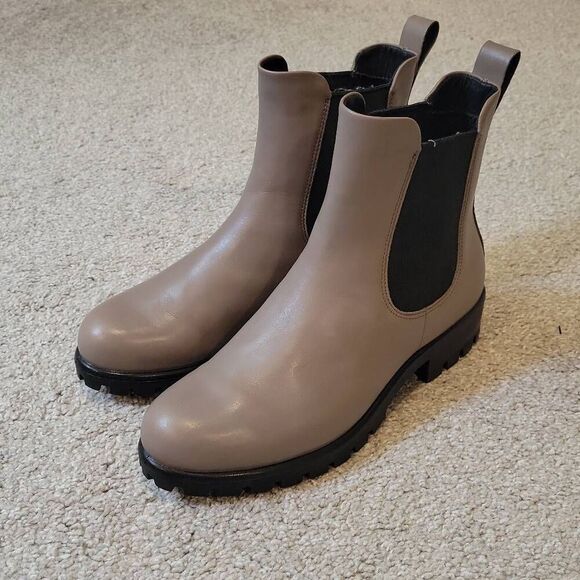 ECCO Ankle Boot MODTRAY Chelsea Taupe Leather Size 8- 8.5 - Picture 1 of 7
